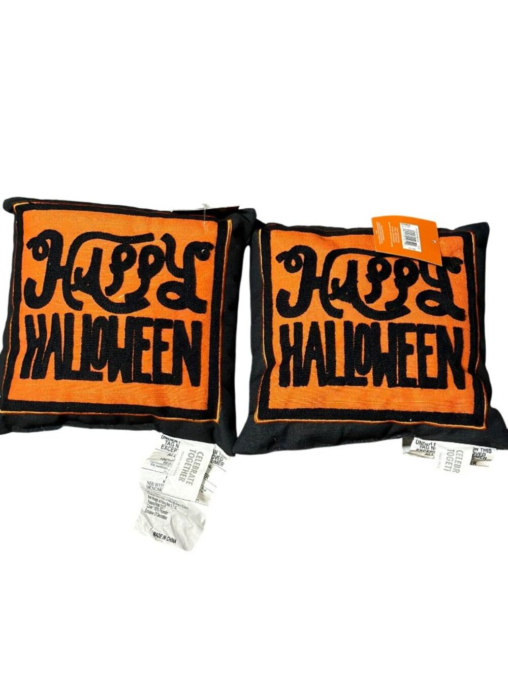 Set Of 2 Kohls Happy Halloween Decorative Throw Pillows